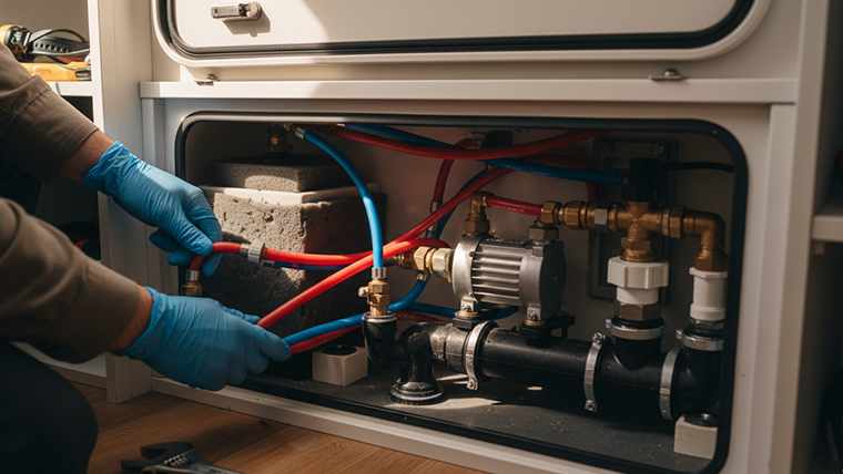 Installation plomberie résidences mobiles et camping-cars
