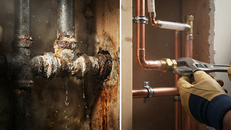 Acier galvanisé plomberie sanitaire : corrosion